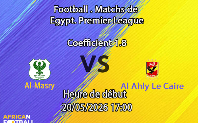 Pronostic Al-Masry - Al Ahly Le Caire