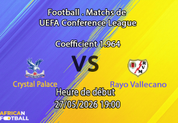 Pronostic Crystal Palace Rayo Vallecano finale UEFA Conference League Red Bull Arena Leipzig 27 mai 2026