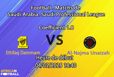 Pronostic Ettifaq Dammam – Al-Najma Unaizah