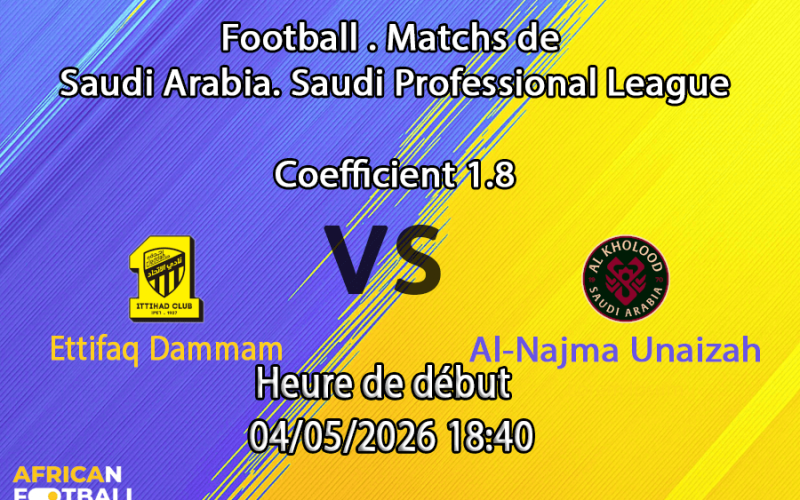 Pronostic Ettifaq Dammam – Al-Najma Unaizah