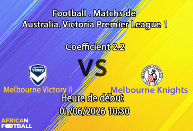 Pronostic Melbourne Victory II - Melbourne Knights