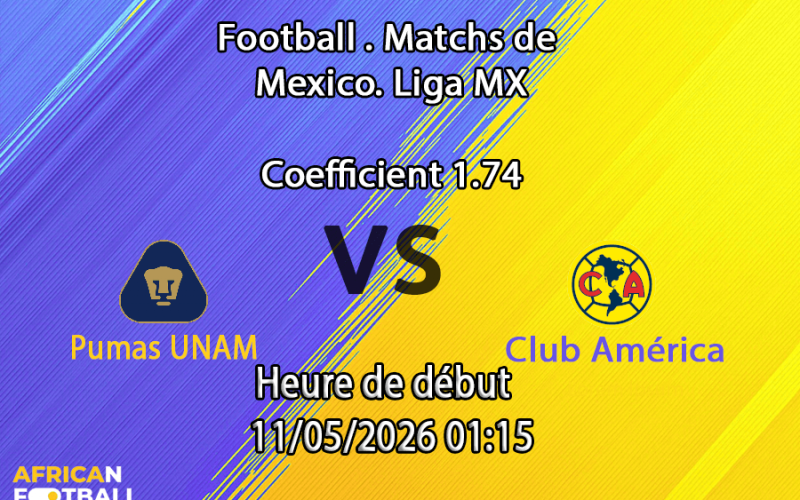Pronostic Pumas UNAM Club América quart de finale retour Liga MX Clausura 2026 à l'Estadio Olímpico Universitario de Mexico