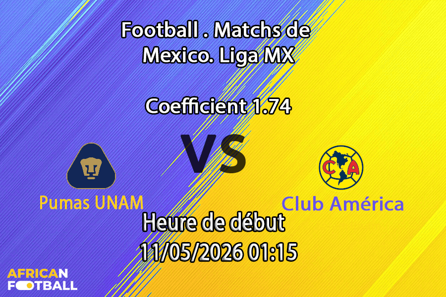 Pronostic Pumas UNAM Club América quart de finale retour Liga MX Clausura 2026 à l'Estadio Olímpico Universitario de Mexico