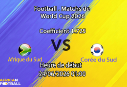 Pronostic Afrique du Sud Corée du Sud Mondial 2026 : 3 paris