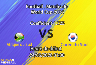 Pronostic Afrique du Sud Corée du Sud Mondial 2026 : 3 paris