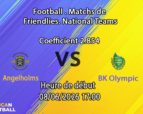 Pronostic Angelholms BK Olympic – Ettan Södra journée 11 à l'Änglavallen, 8 juin 2026