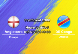 Pronostic Angleterre DR Congo – Mercedes-Benz Stadium Atlanta, 16es de finale Coupe du Monde 2026, 1er juillet