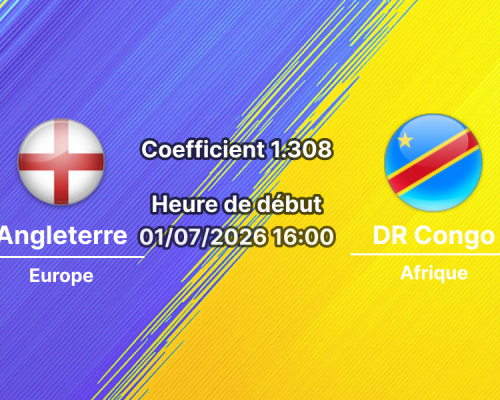 Pronostic Angleterre DR Congo – Mercedes-Benz Stadium Atlanta, 16es de finale Coupe du Monde 2026, 1er juillet