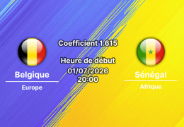 Pronostic Belgique Sénégal – Lumen Field Seattle, 16es de finale Coupe du Monde 2026, 1er juillet