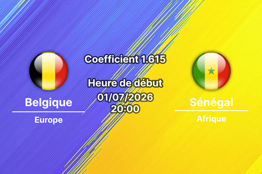 Pronostic Belgique Sénégal – Lumen Field Seattle, 16es de finale Coupe du Monde 2026, 1er juillet