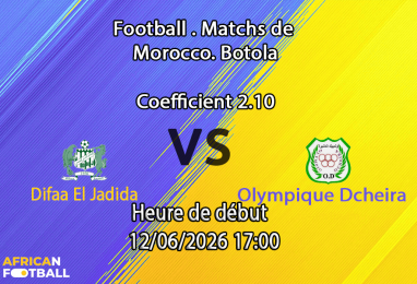 Pronostic Difaa El Jadida – Olympique Dcheira