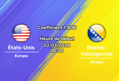 Pronostic États-Unis Bosnie-Herzégovine – Levi's Stadium Santa Clara, 16es de finale Coupe du Monde 2026, 2 juillet