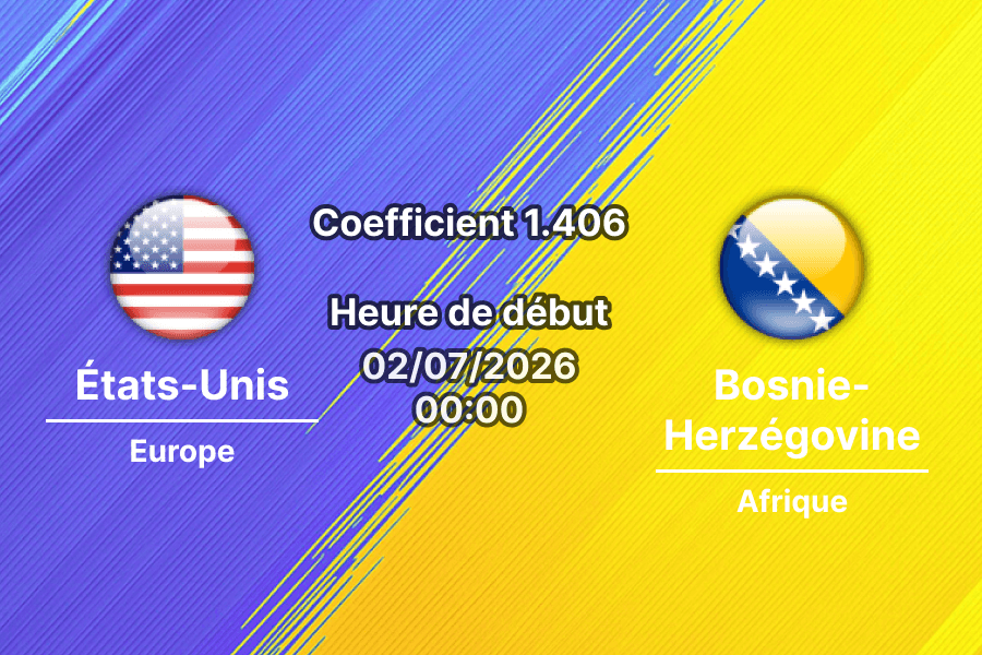 Pronostic États-Unis Bosnie-Herzégovine – Levi's Stadium Santa Clara, 16es de finale Coupe du Monde 2026, 2 juillet