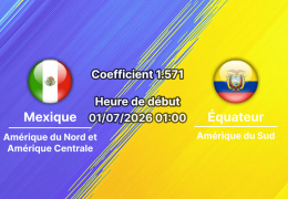 Pronostic Mexique Équateur – Estadio Azteca Mexico City, 16es de finale Coupe du Monde 2026, 1er juillet