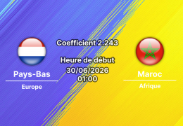 Pronostic Pays-Bas Maroc – Estadio BBVA Guadalupe, 16es de finale Coupe du Monde 2026, 30 juin