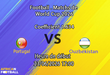 Pronostic Portugal Ouzbékistan – NRG Stadium Houston, Coupe du Monde 2026, groupe K, 23 juin