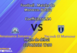 Pronostic Renaissance Zemamra - Yacoub El Mansour