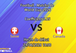 Pronostic Suisse Canada – BC Place Vancouver, Coupe du Monde 2026, groupe B, 24 juin