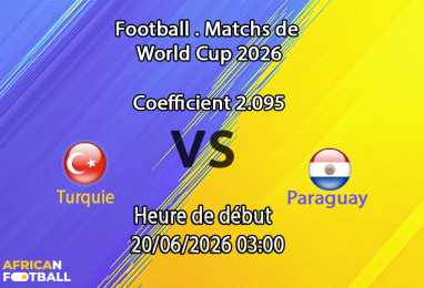 Pronostic Turquie - Paraguay – Levi's Stadium Santa Clara, Coupe du Monde 2026 Groupe D, 20 juin 2026