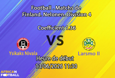 Pronostic Ysikaks Nivala Larsmo II – Nelonen Keski-Pohjanmaa journée 13 à Den Areena, 13 juin 2026