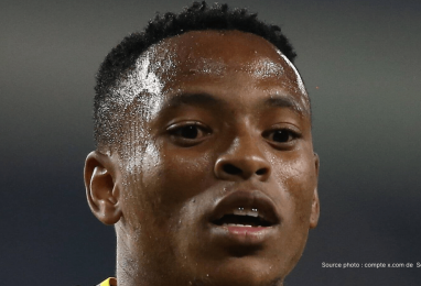 Relebohile Mofokeng en action avec les Bafana Bafana, préparation Coupe du monde 2026