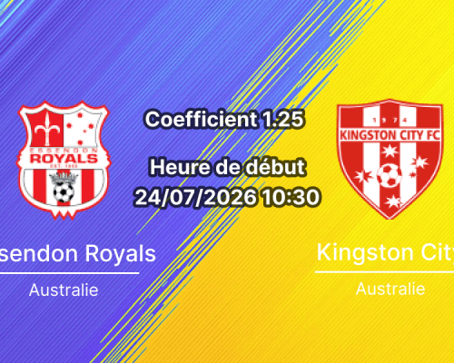 Pronostic Essendon Royals Kingston City – Cross Keys Reserve Melbourne, VPL2 24 juillet 2026