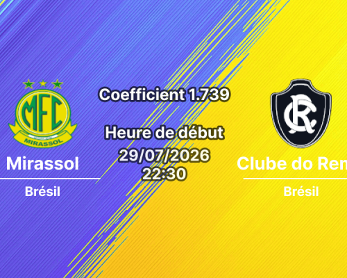 Pronostic Mirassol Clube do Remo – Estadio José Maria de Campos Maia, Brasileirao Serie A 2026, 29 juillet