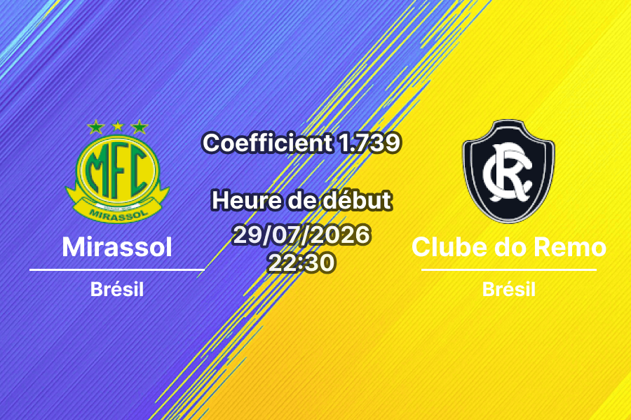 Pronostic Mirassol Clube do Remo – Estadio José Maria de Campos Maia, Brasileirao Serie A 2026, 29 juillet