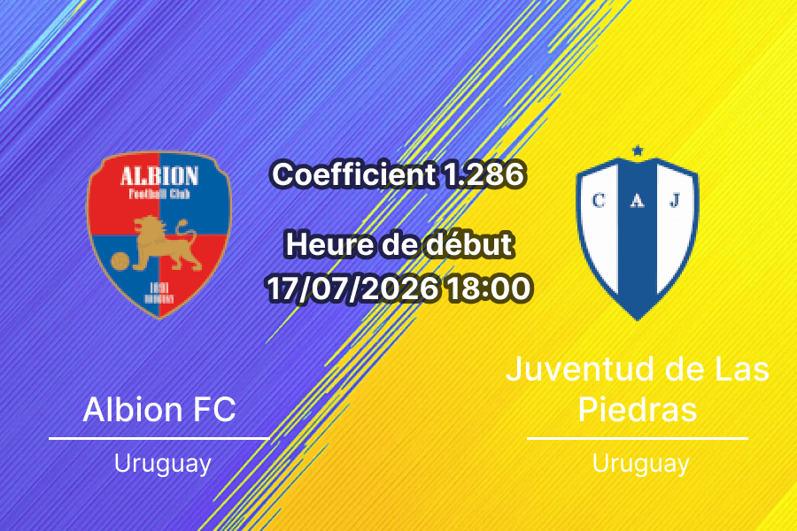 Pronostic Albion Montevideo Juventud de Las Piedras – Luis Franzini, Primera División Uruguay 17 juillet 2026
