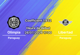 Pronostic Club Olimpia Club Libertad – Defensores del Chaco Asunción Paraguay, Primera División Tour 1, 26 juillet 2026