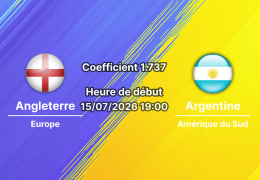Pronostic Angleterre Argentine – Mercedes-Benz Stadium Atlanta, demi-finale Coupe du Monde 2026, 15 juillet 2026