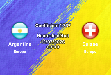 Pronostic Argentine Suisse – Arrowhead Stadium Kansas City, quart de finale Coupe du Monde 2026, 12 juillet 2026