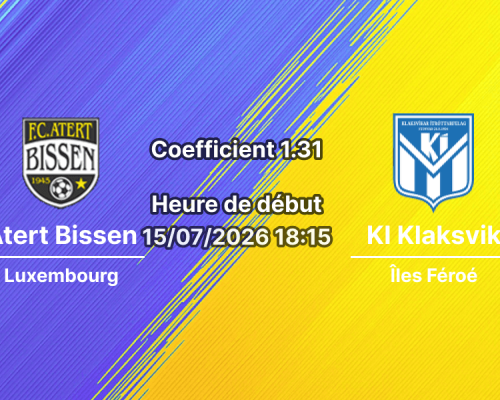 Pronostic Atert Bissen KI Klaksvik – Stade de Luxembourg, Ligue des Champions UEFA Q1 match retour, 15 juillet 2026