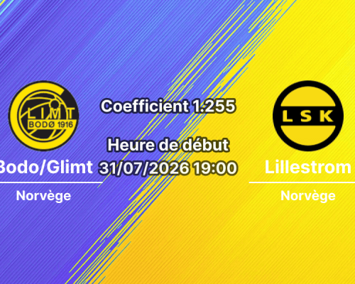 Pronostic Bodo/Glimt Lillestrom – Aspmyra Stadion Bodø, Eliteserien 2026, 31 juillet