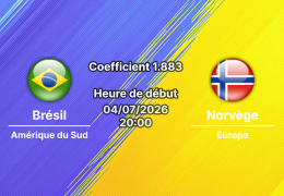 Pronostic Brésil Norvège – MetLife Stadium East Rutherford, 8e de finale Coupe du Monde 2026, 5 juillet 2026