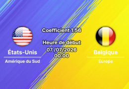 Pronostic États-Unis Belgique – Lumen Field Seattle, 8e de finale Coupe du Monde 2026, 7 juillet 2026