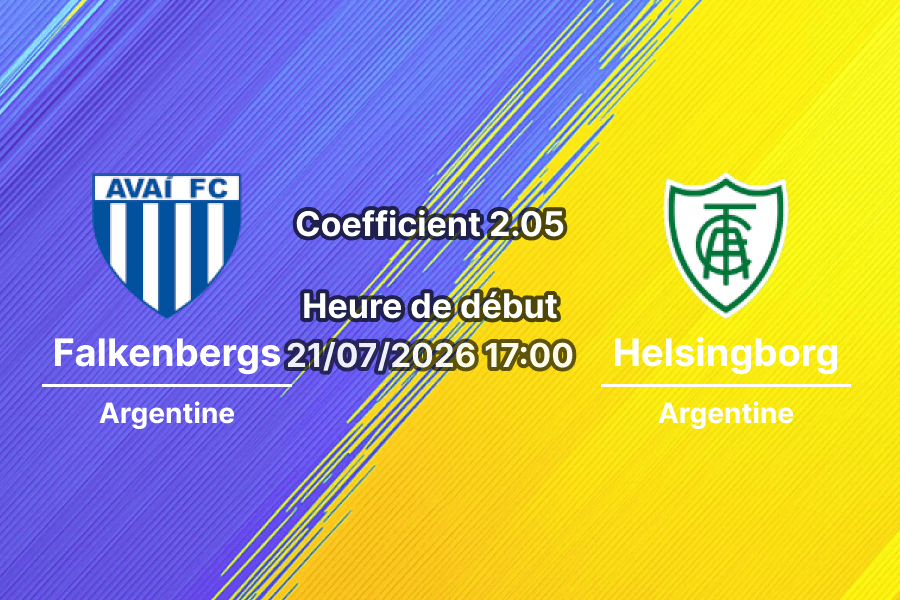 Pronostic Falkenbergs Helsingborg – Falcon Alkoholfri Arena Falkenberg, Superettan Suède Tour 15, 21 juillet 2026