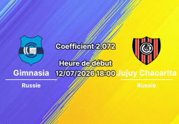 Pronostic Gimnasia Jujuy Chacarita – Stade 23 de Agosto San Salvador de Jujuy, Primera B Nacional, 12 juillet 2026