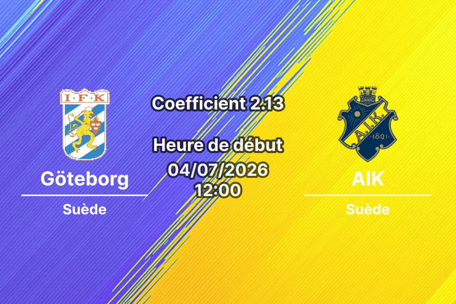 Pronostic Göteborg AIK – Gamla Ullevi Göteborg, Allsvenskan journée 11, 5 juillet 2026