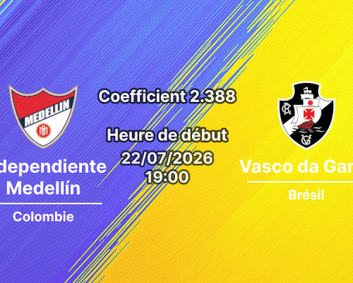 Pronostic Independiente Medellín Vasco da Gama – Estadio Atanasio Girardot Medellín, Copa Sudamericana play-off aller, 22 juillet 2026