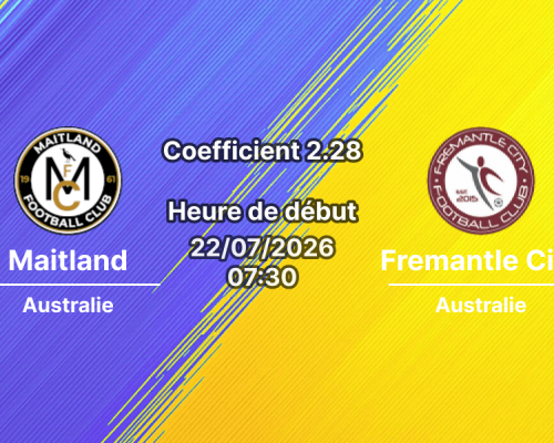 Pronostic Maitland Fremantle City – Maitland Sports Ground Australie, Australia Cup 1/16 de finale, 22 juillet 2026