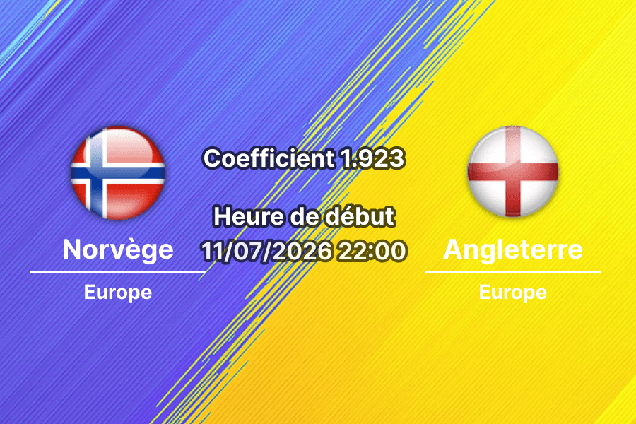 Pronostic Norvège Angleterre – Hard Rock Stadium Miami, quart de finale Coupe du Monde 2026, 11 juillet 2026