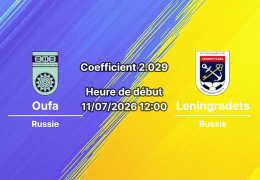 Pronostic Oufa Leningradets – Stade Neftyanik Oufa, Championnat de Russie 1ère ligue FNL, 11 juillet 2026