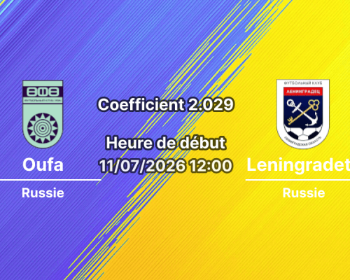 Pronostic Oufa Leningradets – Stade Neftyanik Oufa, Championnat de Russie 1ère ligue FNL, 11 juillet 2026