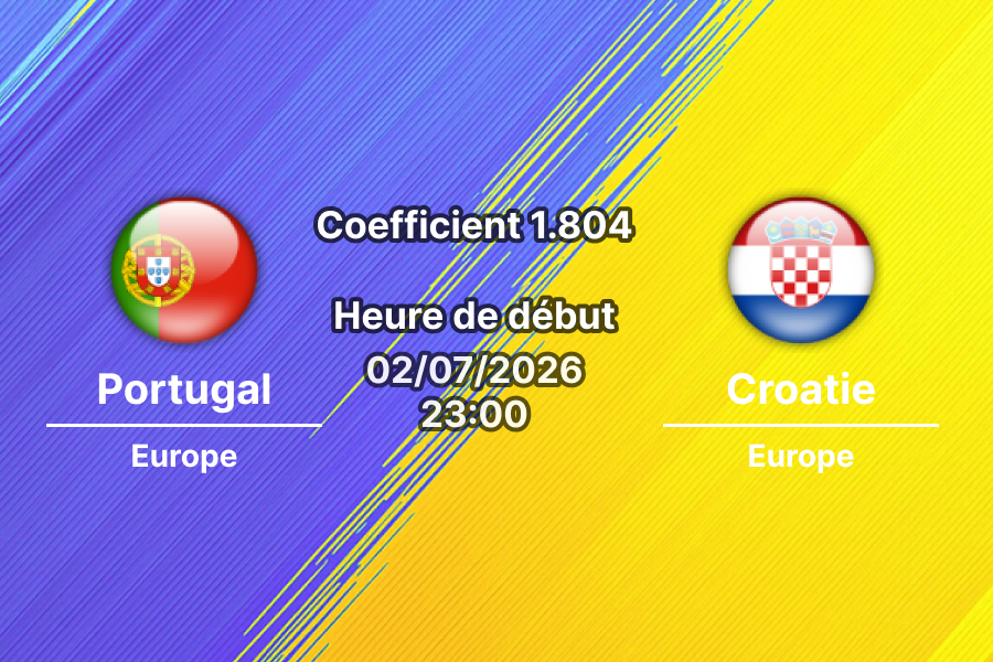 Pronostic Portugal Croatie – BMO Field Toronto, 16e de finale Coupe du Monde 2026, 2 juillet 2026