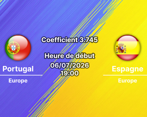 Pronostic Portugal Espagne – AT&T Stadium Arlington Dallas, 8e de finale Coupe du Monde 2026, 6 juillet 2026
