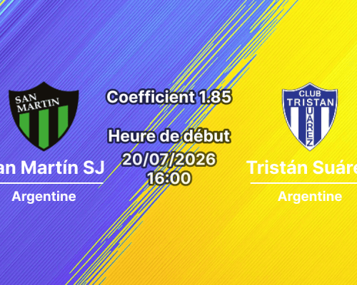 Pronostic San Martín San Juan Tristán Suárez – Estadio Ingeniero Hilario Sánchez San Juan, Primera Nacional Argentine Round 21, 20 juillet 2026