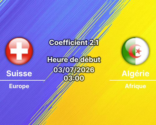Pronostic Suisse Algérie – BC Place Vancouver, 16e de finale Coupe du Monde 2026, 3 juillet 2026