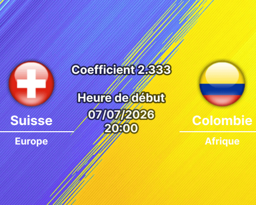 Pronostic Suisse Colombie – BC Place Vancouver, 8e de finale Coupe du Monde 2026, 7 juillet 2026