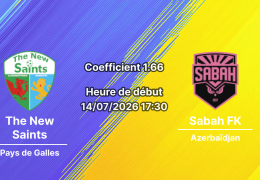 Pronostic The New Saints Sabah Baku – retour 1er tour qualif. UCL, Park Hall Oswestry, 14 juillet 2026